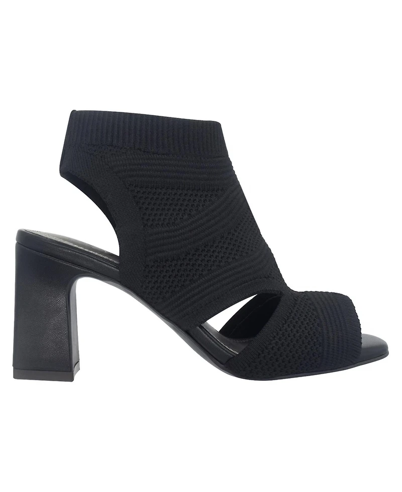 Impo Women's Vader Stretch Knit Peep Toe Block Heel Shooties