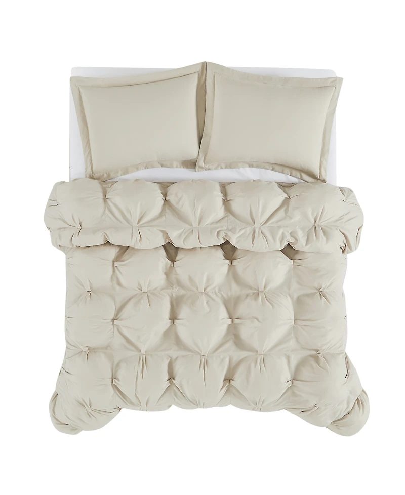 Truly Soft Cloud Puffer 3 Piece Comforter Set, Full/Queen