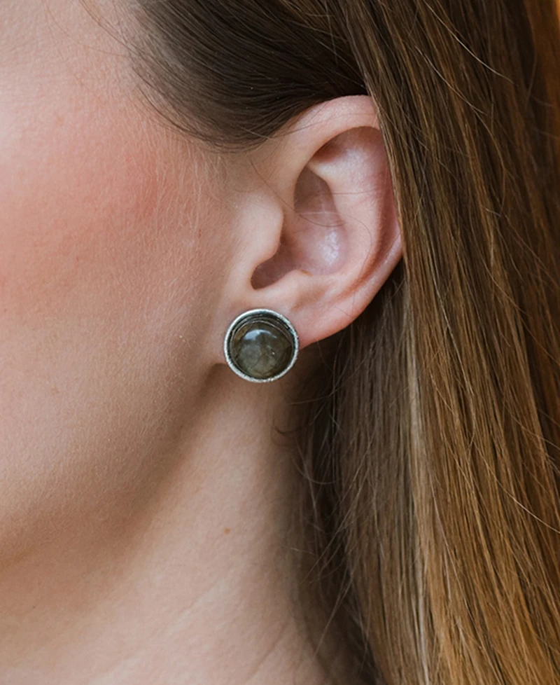 Matr Boomie Indali Labradorite Stud Earrings - Set of 2 Semi Precious
