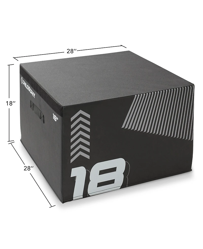 Philosophy Gym 18" Soft Foam Plyometric Box - Jumping Plyo Box for Training and Conditioning