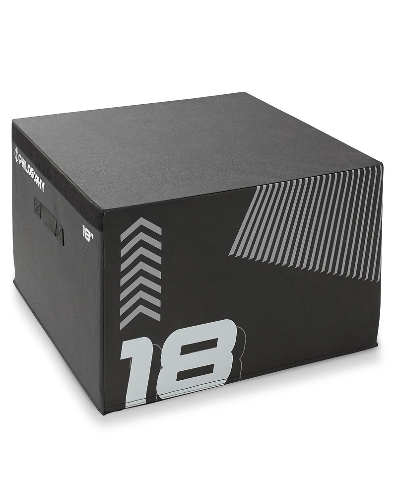 Philosophy Gym 18" Soft Foam Plyometric Box - Jumping Plyo Box for Training and Conditioning