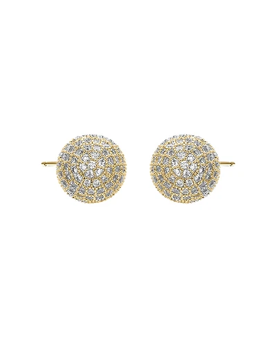 by Adina Eden Pave Ball Stud Earring