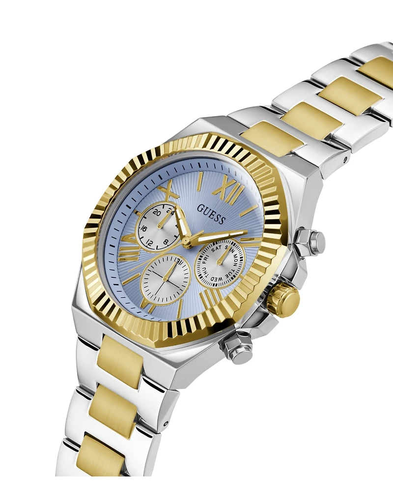 Guess Men's Analog Two-Tone 100% Steel Watch 44mm