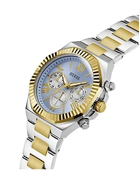 Guess Men's Analog Two-Tone 100% Steel Watch 44mm