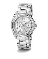 Guess Women's Analog Silver-Tone Stainless Steel Watch 36mm