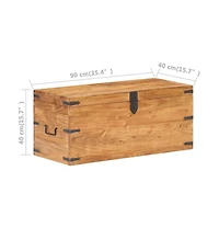 Chest 35.4"x15.7"x15.7" Solid Acacia Wood