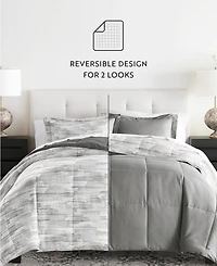ienjoy Home Textured Stripe 3-Piece Comforter Set, King/California King