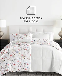 ienjoy Home Meadow Floral Stripe 3-Piece Comforter Set
