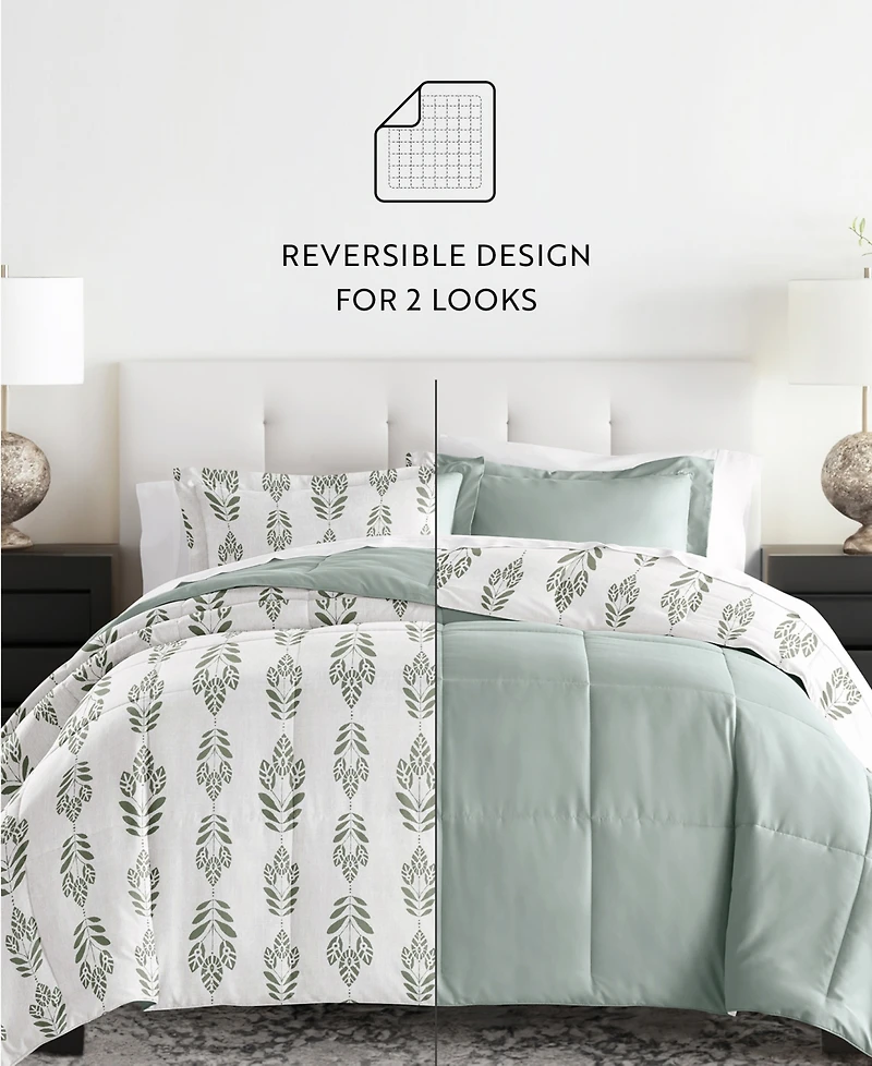 ienjoy Home Folk Leaves 2-Piece Comforter Set, Twin/Twin Xl