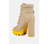 Womens larch cushion collared biker boots