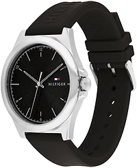 Tommy Hilfiger Men's Quartz Black Silicone Watch 42mm