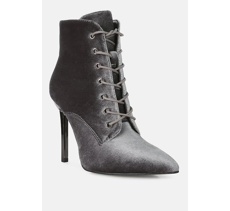 Womens bornsta velvet high heeled velvet boots