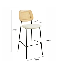 Tov Furniture 2 Pcs Rattan Counter Stool