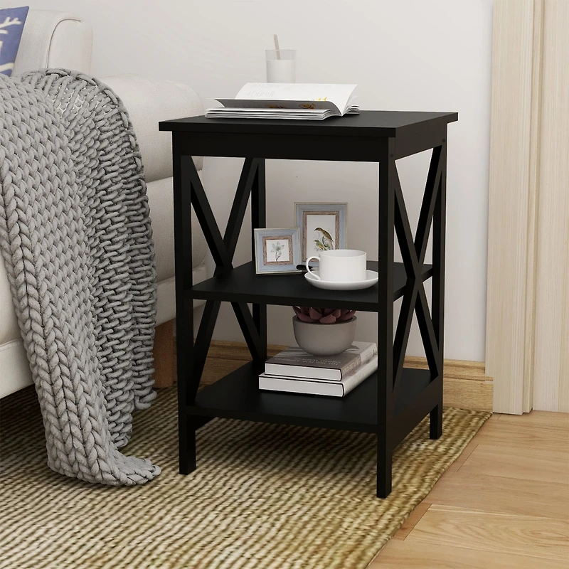 Streamdale Oxford Small Side Table Black-mdf Material Legs