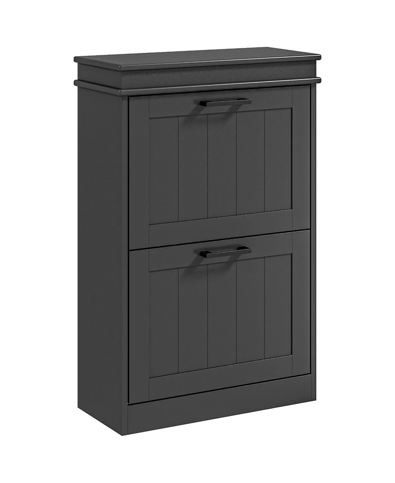 Homcom Shoe Cabinet with 2 Flip Drawers for 10 Pairs of Shoes