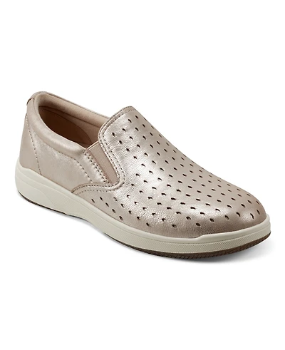 Earth Women's Nel Laser Cut Round Toe Casual Slip-On Sneakers