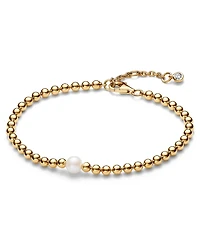 Pandora 14K Gold-Plated Timeless Treated Freshwater Cultured Pearl Beads Bracelet