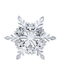 Bling Jewelry Large Multi Color Ice Blue Frozen Winter Flower Snowflake Brooch Pin Crystal Holiday Party Frozen Winter Rhodium Plated Alloy