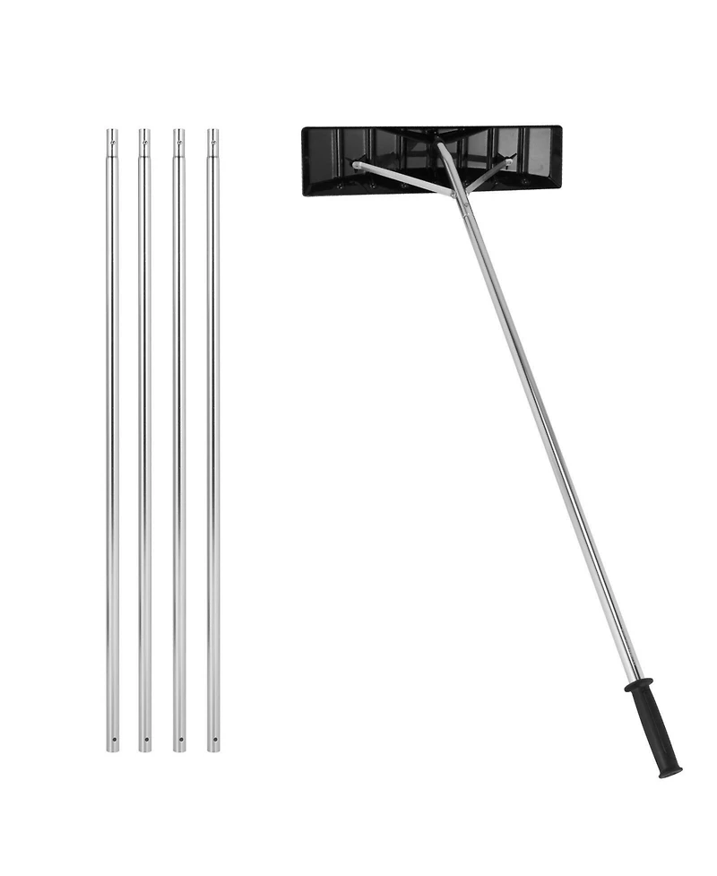 20 Feet Extendable Aluminum Snow Roof Rake with Anti-slip Handle