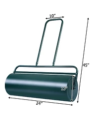 Inolait 24 x 13 Inch Tow Lawn Roller Water Filled Metal Push Roller
