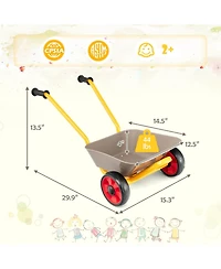 2-Wheeler Toy Cart with Steel Construction for Boys and Girls Age 2 +