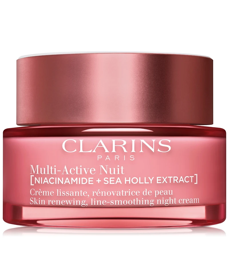 Clarins Multi-Active Night Moisturizer For Lines, Pores & Glow With Niacinamide, 1.7 oz.