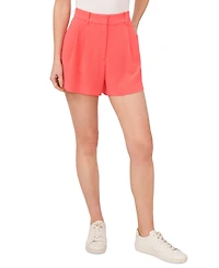 CeCe Women's Solid Pleated Side-Pocket Shorts