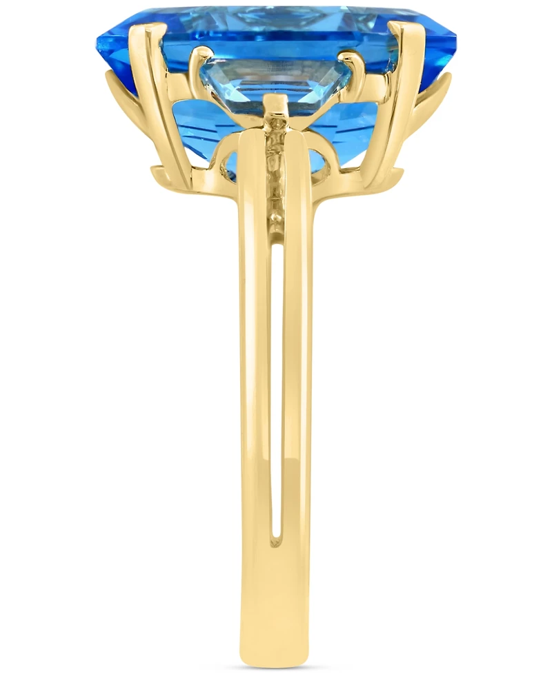 Effy Blue Topaz Octagon & Trapezoid Baguette Statement Ring (9 ct. t.w.) in 14k Gold