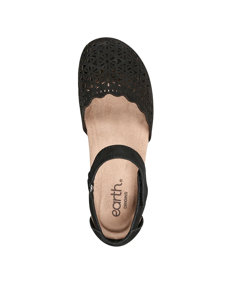 Earth Women's Bronnie Perforated Two-Piece Flat Sandals
