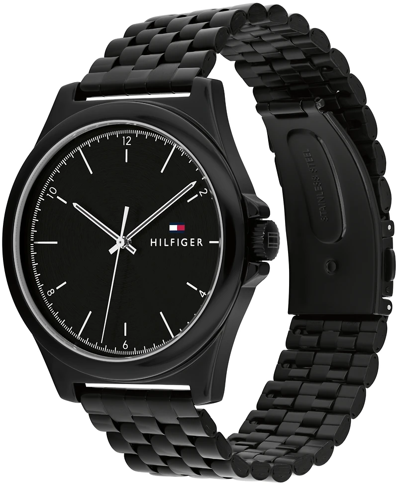 Tommy Hilfiger Men's Quartz Black Stainless Steel Watch 42mm