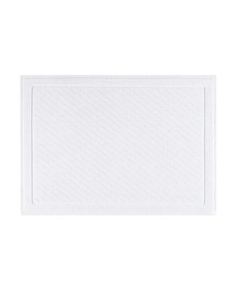 Host Home Cotton Bath Rug Stylish Textured Woven Design Slip Resistant Backing 5 Color Options 17x24