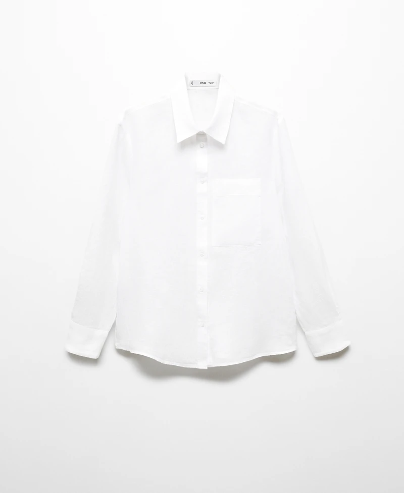 Mango Women's Linen 100% Shirt