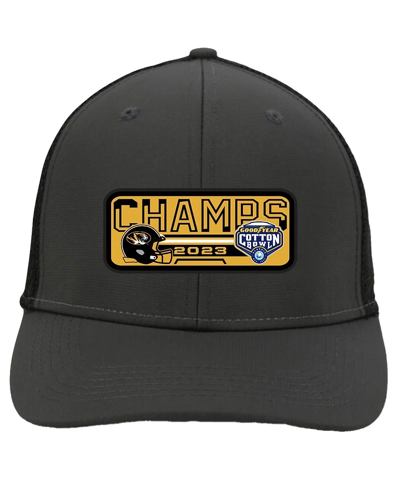 Men's Charcoal Missouri Tigers 2023 Cotton Bowl Champions Locker Room Adjustable Hat