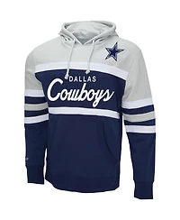 Men's Mitchell & Ness Navy, Dallas Cowboys Head Coach Pullover Hoodie