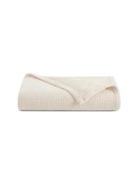 Host & Home 100% Cotton Basketweave Throw, Lightweight Blanket, 300GSM, 5 Color Options, 50x70