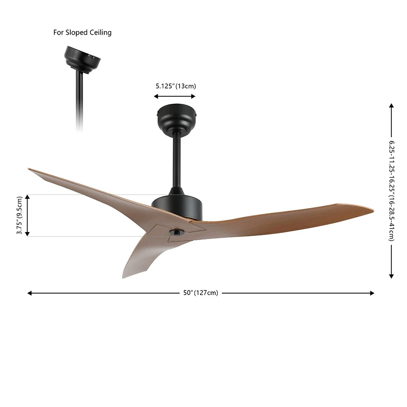 Jonathan Y Aldrin Modern Minimalist Iron/Plastic Razor Ceiling Fan