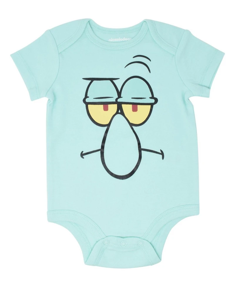 SpongeBob SquarePants Patrick Squidward Boys 3 Pack Bodysuits Infant