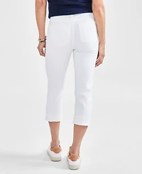 Style & Co Petite High-Rise High-Cuff Capri Jeans, Created for Macy's