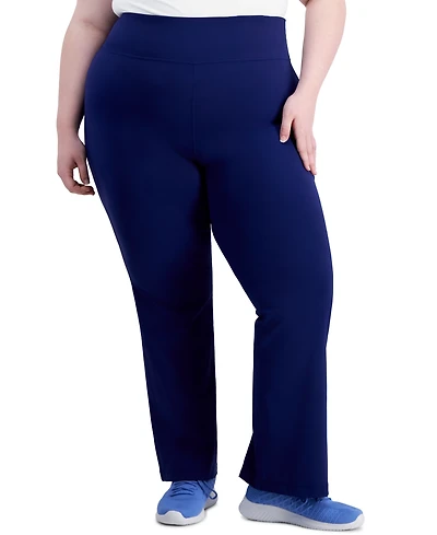Id Ideology Plus Size High Rise Flared Leggings, Created for Macy's