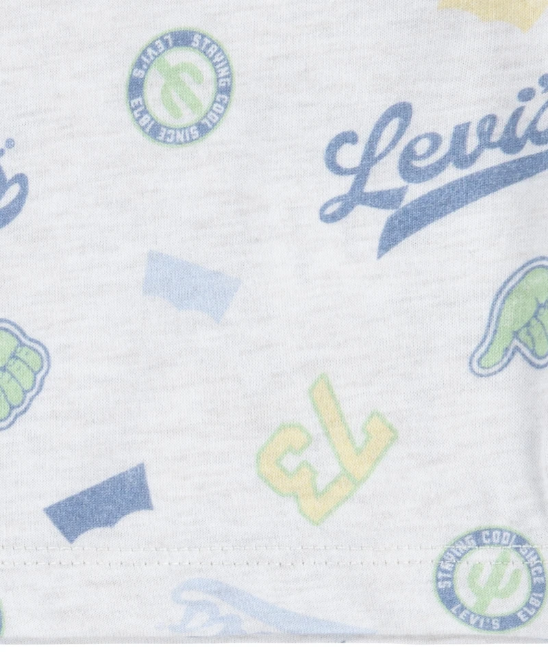 Levi's Baby Boys Badges Printed T-shirt and Shorts Set