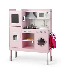 Pretend Play Kitchen for Kids with 16 Pieces Accessories