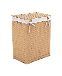 Seville Classics Handwoven Lidded Laundry Hamper