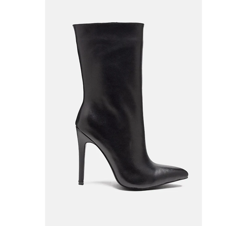Nagini Womens Over Ankle Pointed Toe High Heeled Boot