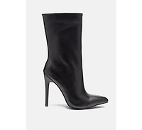Nagini Womens Over Ankle Pointed Toe High Heeled Boot