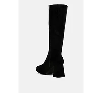 Womens ryo calf-length micro suede boots