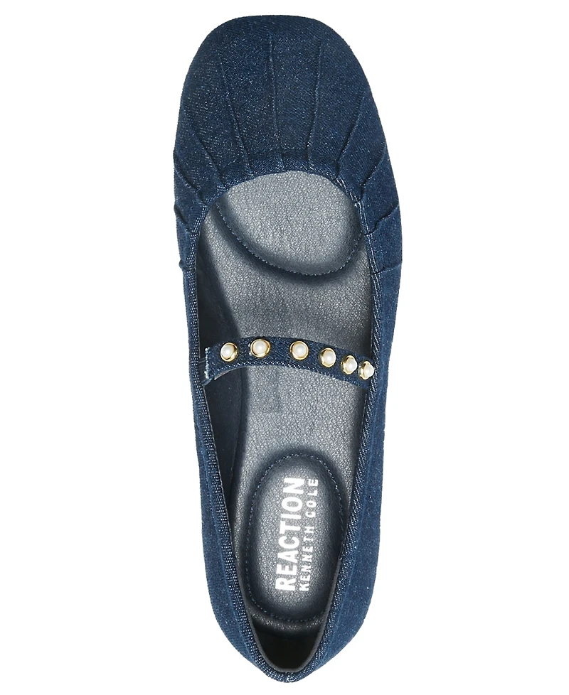 Kenneth Cole Reaction Women's Eimar Imitation Pearl Square Toe Ballet Flats