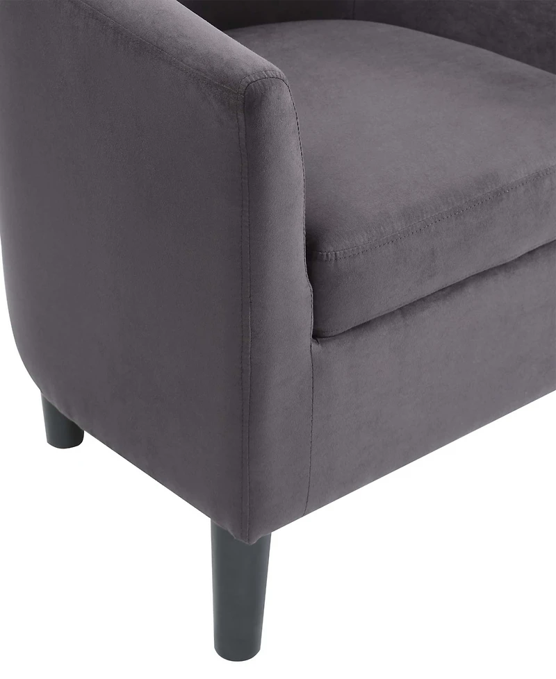 Convenience Concepts 26.25" Microfiber Churchill Accent Chair with Ottoman