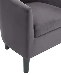 Convenience Concepts 26.25" Microfiber Churchill Accent Chair with Ottoman