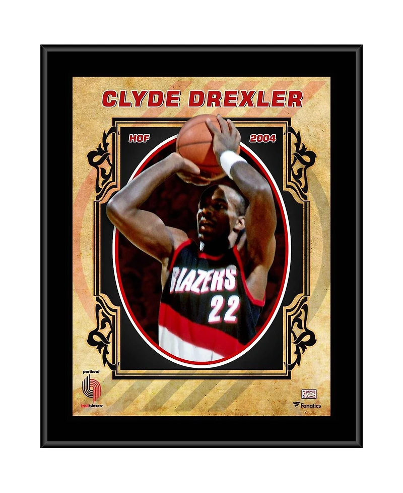 Clyde Drexler Portland Trail Blazers 10.5'' x 13'' Sublimated Hardwood Classics Player Plaque