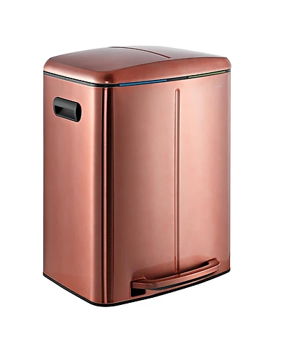 Marco Rectangular Double Bucket Trash Can with Soft-Close Lid